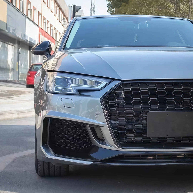 Car Craft Compatible With Audi A4 B9 S4 2017-2019 Upgrade Facelift Convert To 2017 Style Rs4 Sport Bodykit Bumper Grill Lip Trim Skirt Front