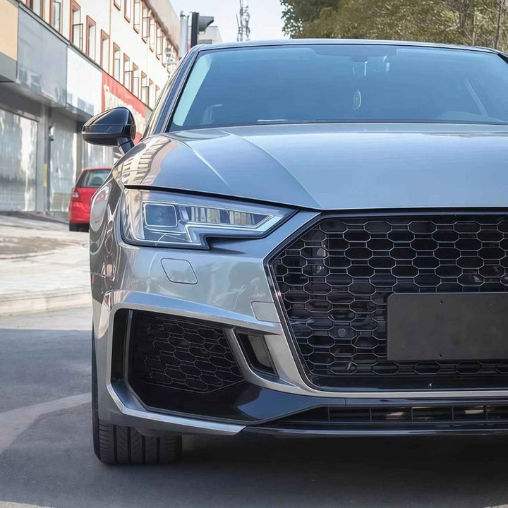 Car Craft Compatible With Audi A4 B9 S4 2017-2019 Upgrade Facelift Convert To 2017 Style Rs4 Sport Bodykit Bumper Grill Lip Trim Skirt Front