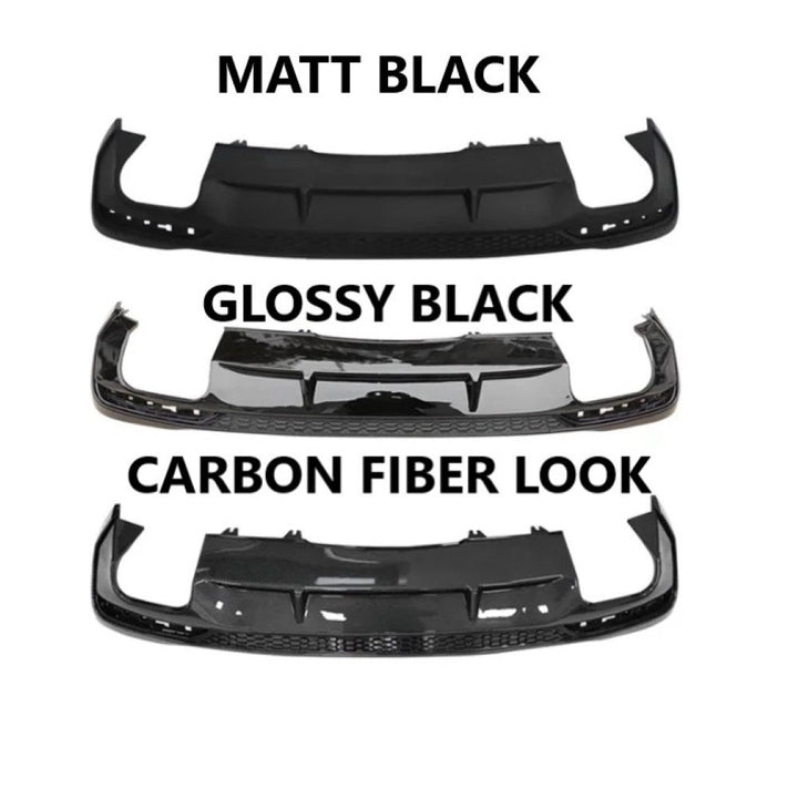 Car Craft Compatible With Audi A4 B9.5 2021+ Upgraded Facelift Convert To S4 Sport Bodykit Rear After Bumper Lip Diffuser Skirt Splitter A4-045 Gc Carbon Fiber Look CC-10843