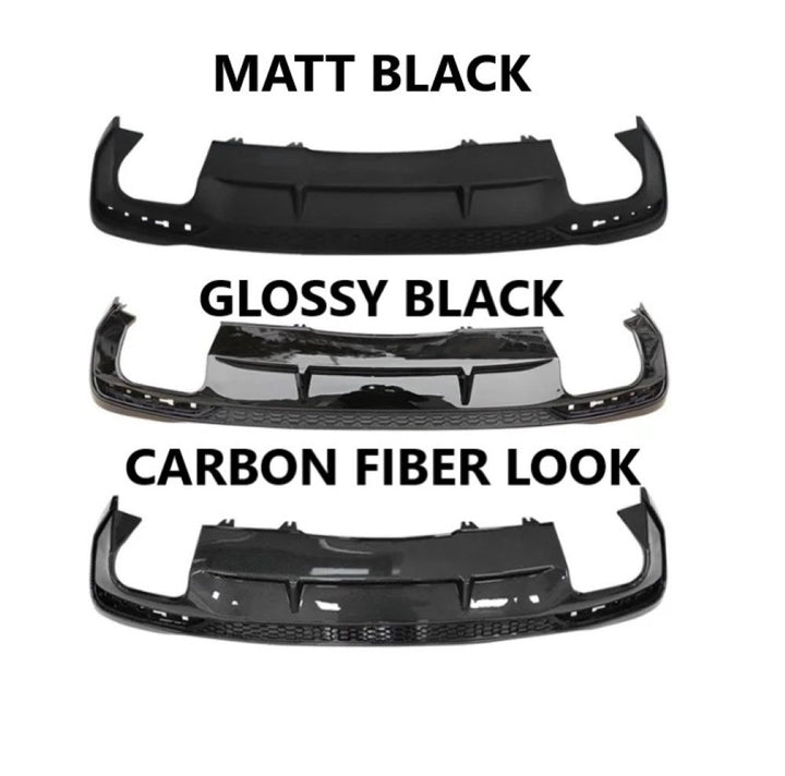 Car Craft Compatible With Audi A4 B9.5 2021+ Upgraded Facelift Convert To S4 Sport Bodykit Rear After Bumper Lip Diffuser Skirt Splitter A4-043 Gc Glossy Black
