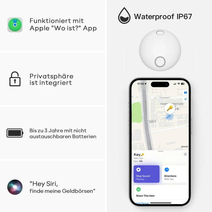 Car Craft Compatible With Car Key Chian Pet Wallet Luggage Bag Tag Gps Trackers Finder Location Gps Tracker With Live Tracking For Iphone Ap400 CC-9375 - CAR CRAFT INDIA
