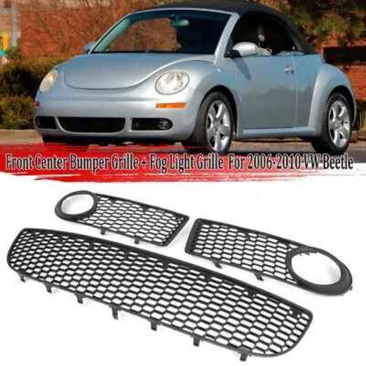 Car Craft Compatible With Volkswagen Vw Beetle 1998-2011 Front Bumper Fog Lamp Light Mesh Grill Cover Right Dlw0602020102