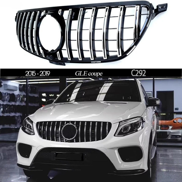 Car Craft Compatible With Mercedes Benz Gle Coupe W166 X166 C292 W292 2015-2019 Front Amg Bumper Show Grill  Diamond Black - CAR CRAFT INDIA