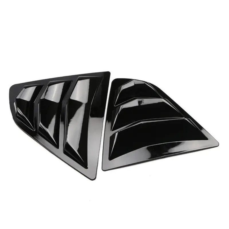 Car Craft Compatible With Toyota Camry 2018-2023 Car Rear Window Shutter Cover Louver Side Vent Trim Triangle Glossy Black