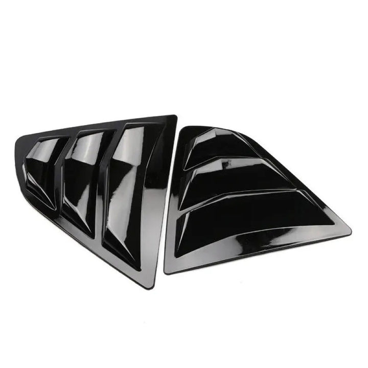 Car Craft Compatible With Toyota Camry 2018-2023 Car Rear Window Shutter Cover Louver Side Vent Trim Triangle Glossy Black