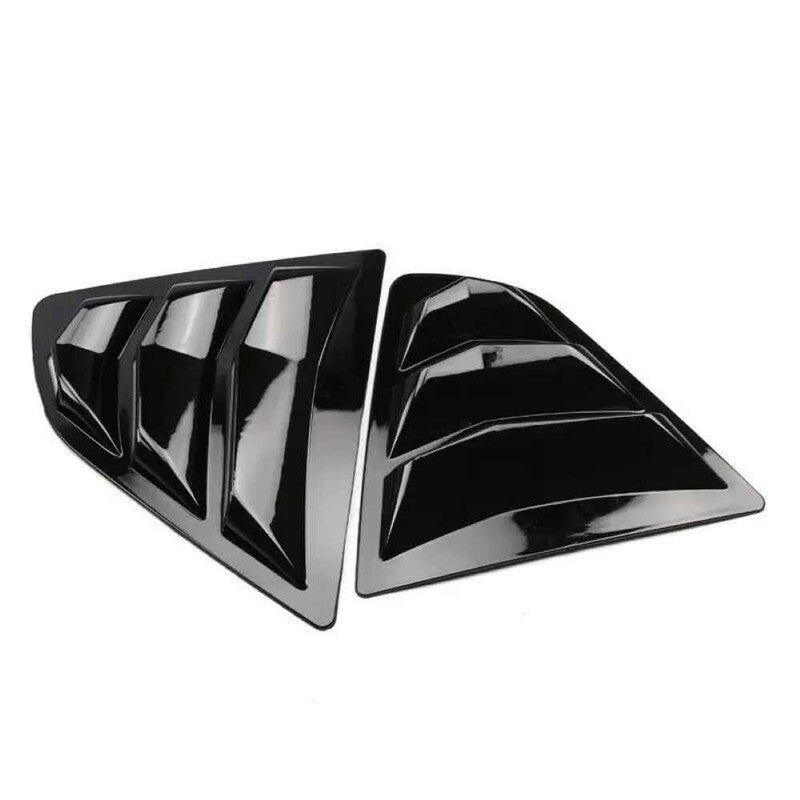Car Craft Compatible With Toyota Camry 2018-2023 Car Rear Window Shutter Cover Louver Side Vent Trim Triangle Carbon Fiber Look
