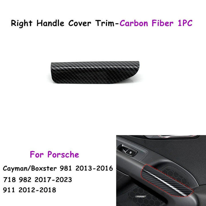 Car Craft Compatible With Porsche Cayman Boxster 981 2013-2016 718 982 2017-2023 911 991 2012-2018 Car Interior Inner Door Handle Cover Trim Carbon Fiber Set 98155553300-c-3 98155553400-c-3 - CAR CRAFT INDIA