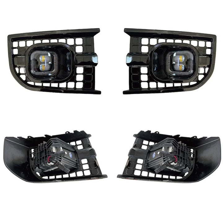 Car Craft Compatible With Range Land Rover Defender L663 2020-2025 90 110 130 Upgrade Convertion Bodykit Urban U Style Front Bumper Fog Lamp Light Gril Cover Trim