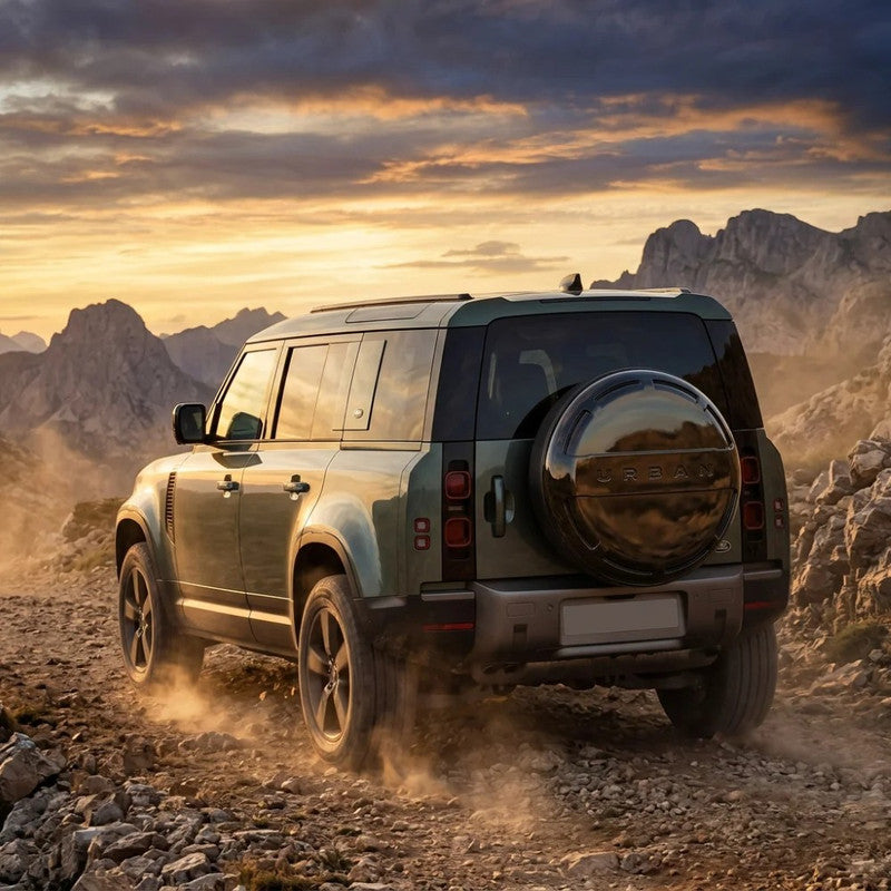 Car Craft Compatible With Range Land Rover Defender L663 2020-2025 90 110 130 Upgrade Convertion Bodykit Urban U Style Rear Spare Wheel Cover - CAR CRAFT INDIA