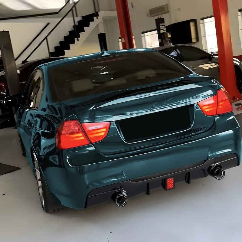 Car Craft Compatible With Bmw 3 Series E90 2008-2012 M Sport M3 M4 Rear Bumper Lip Splitter Diffuser Skirts 00-00 Carbon Fiber Look Zst-1286 00-00 Cf Carbon Fiber Look - CAR CRAFT INDIA