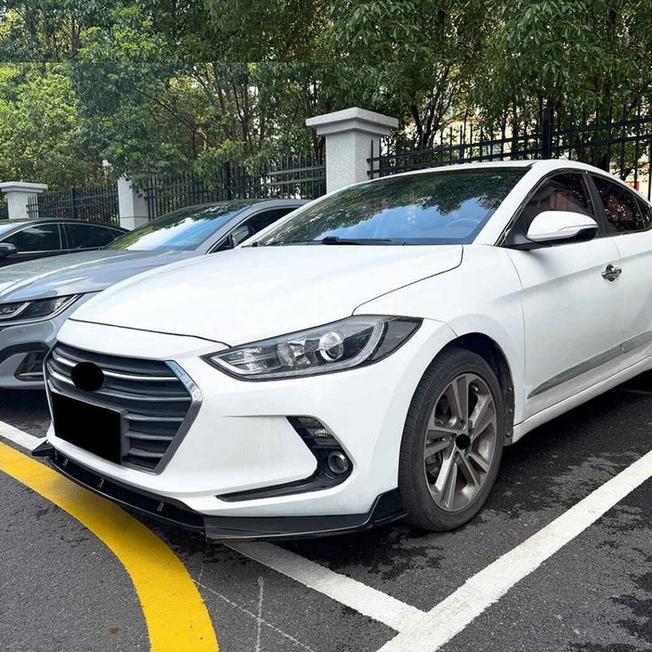 Car Craft Compatible With Hyundai Elantra Mk6 2015-2020 Front Bumper Lip Skirt Trim Glossy Black Zst-1712 Gb