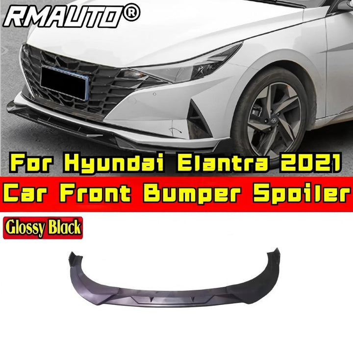 Car Craft Compatible With Hyundai Elantra Mk7 2020-2022 Front Bumper Lip Skirt Trim Usa Glossy Black