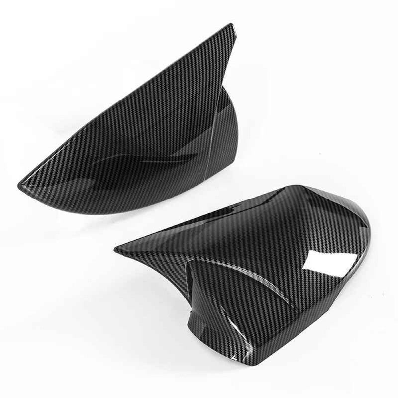 Car Craft Compatible With Hyundai Elantra 2021-2023 Rear View Case Wing Cap Shell Housing Mirror Covers 3m Tape Pasting Style Carbon Fiber Look