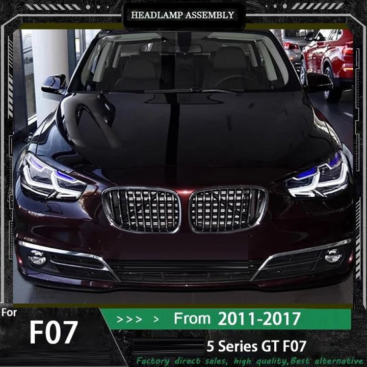 Car Craft Compatible With Bmw 5 Series Gt F07 2010-2015 Car Front Upgraded Head Light Lamp Xenon Headlight Retrofit Upgrade Modified Led Drl Hid G Series G30 Style Style