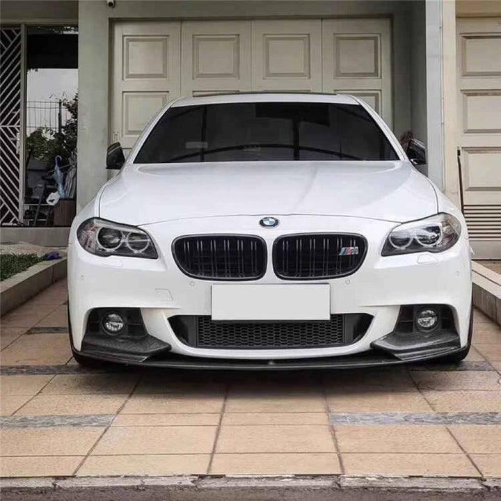 Car Craft Compatible With Bmw 5 Series F10 2010-2017 M Sport M Performance M Tech Front Bumper Lip Skirt Trim Carbon Fiber Look