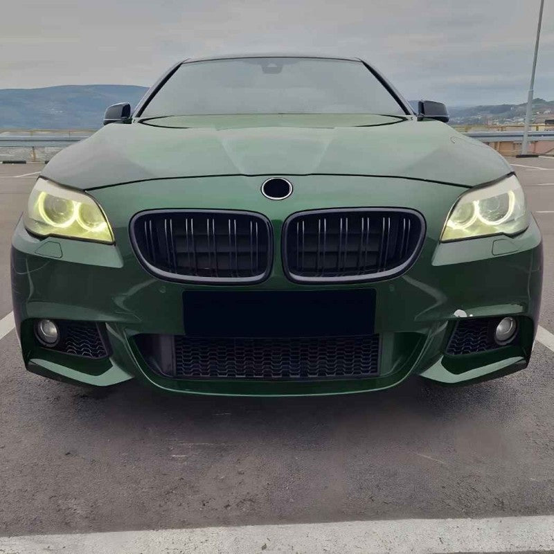 Car Craft Compatible With Bmw 5 Series F10 2010-2017 Front Bumper Show Mesh Grill Single Line Bar Zst-1426 Single Glossy Black - CAR CRAFT INDIA