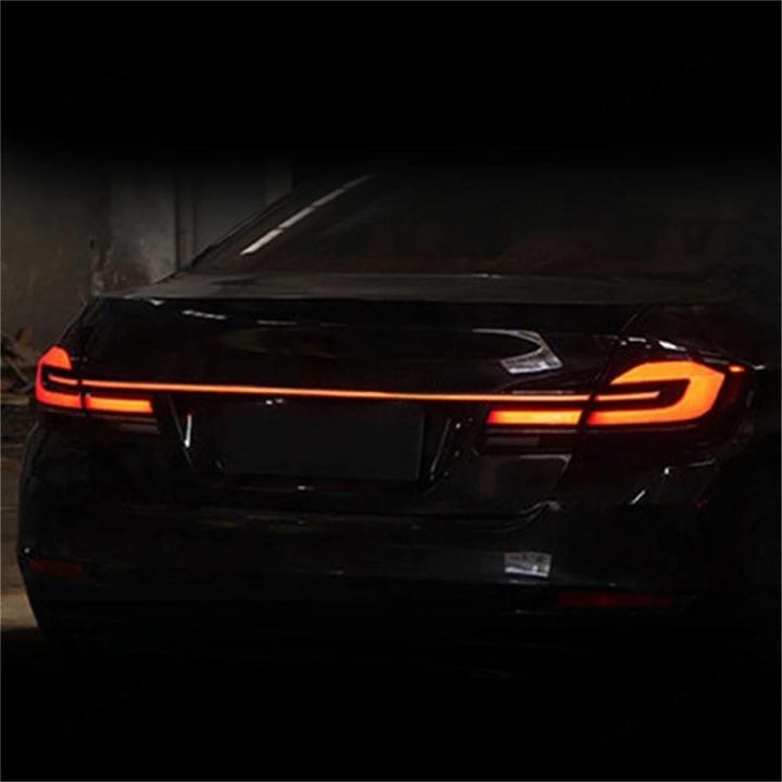 Car Craft Compatible With Bmw 5 Series F10 2010-2017 Car Rear Upgraded Tail Light Lamp Xenon Taillight Retrofit Upgrade Modified Led Drl Hid Light G30 Laser Style With Centre Connecting Bar - CAR CRAFT INDIA