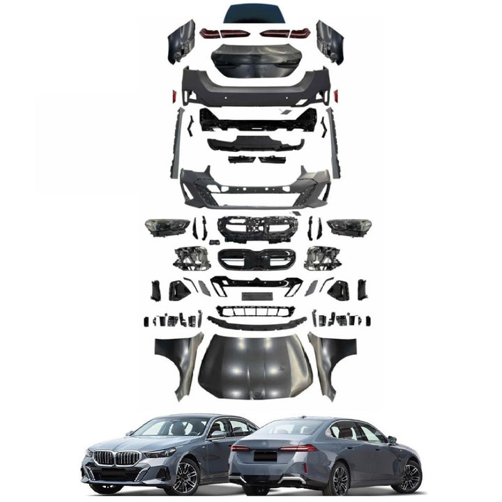 Car Craft Compatible With Bmw 5 Series F10 2014-2017 Lci Upgrade Facelift Convert To 5 Series G60 G68 2024 M Tech M5 Bodykit Headlight Taillight Hood Bumper Glass Fender CC-5650 - CAR CRAFT INDIA