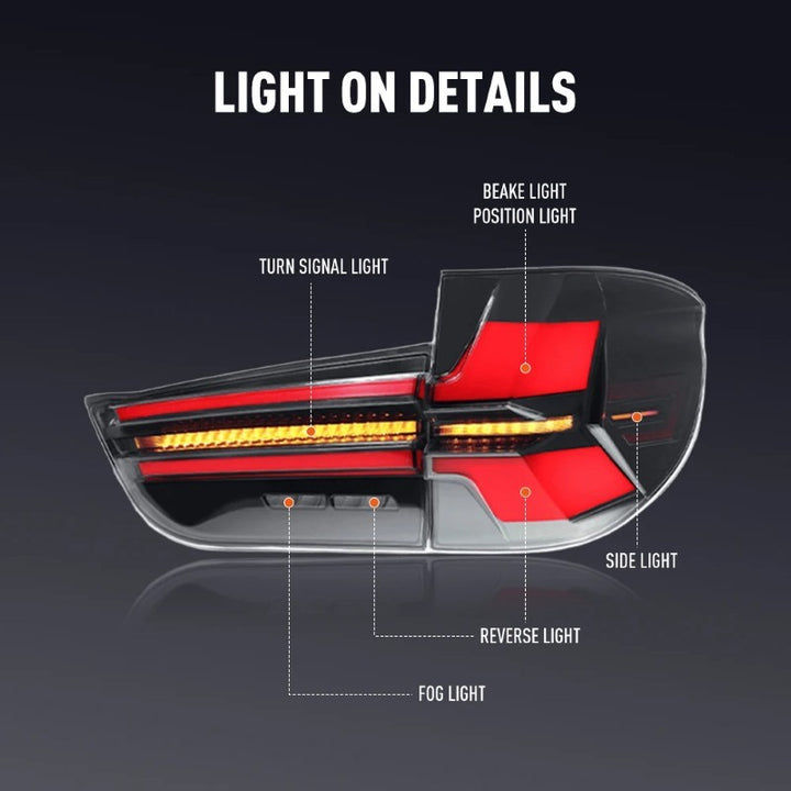 Car Craft Compatible With Bmw 5 X5 F15 2014-2018 Car Rear Upgraded Tail Light Lamp Xenon Taillight Retrofit Upgrade Modified Led Drl Hid Light G05 Style Smoke - CAR CRAFT INDIA