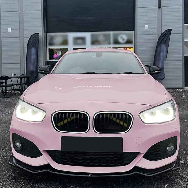 Car Craft Compatible With Bmw 1 Series F20 Lci 2015-2019 Front Bumper Illuminated Led Light Show Mesh Grill Dual Line Led Light Zst-1328 Dual Led Glossy Black - CAR CRAFT INDIA