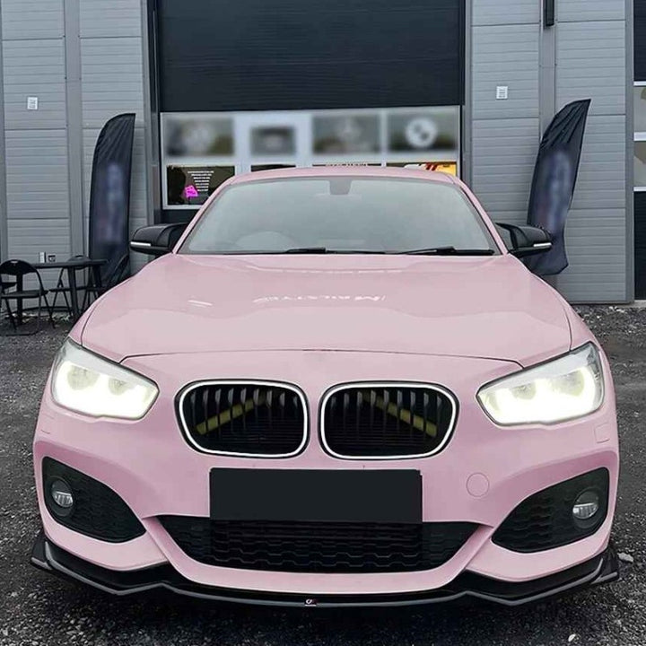 Car Craft Compatible With Bmw 1 Series F20 Lci 2015-2019 Front Bumper Illuminated Led Light Show Mesh Grill Dual Line Led Light Zst-1328 Dual Led Glossy Black - CAR CRAFT INDIA