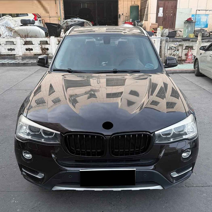 Car Craft Compatible With Bmw X3 F25 Lci 2014-2017 Front Bumper Show Gril Glossy Black Single Line