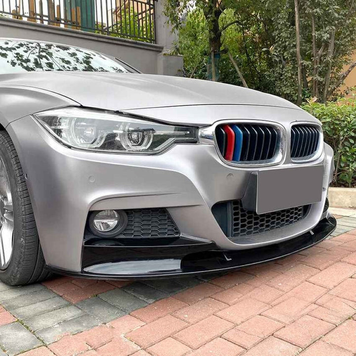 Car Craft Compatible With Bmw 3 Series F30 F31 2012-2018 M Pack M Sport M Tech M Performance Bumper Front Lip Splitter Skirt Trim Zst-403 Gb Glossy Black