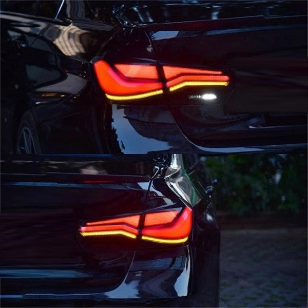 Car Craft Compatible With Bmw 3 Series F30 2012-2018 Car Rear Upgraded Tail Light Lamp Xenon Taillight Retrofit Upgrade Modified Led Drl Hid Light Laster 2 Style Smoke - CAR CRAFT INDIA