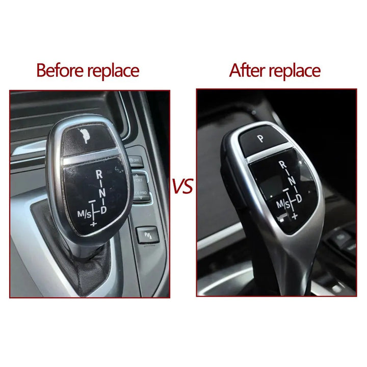 Car Craft Compatible With Bmw 1 2 3 4 5 6 7 Series F20 F30 F34 F10 F07 F06 F12 F01 F02 X3 X4 F25 F26 X5 X6 F15 F16 Gear Shift Lever Auto Parking Switch Letter P Button Cover Model B Black