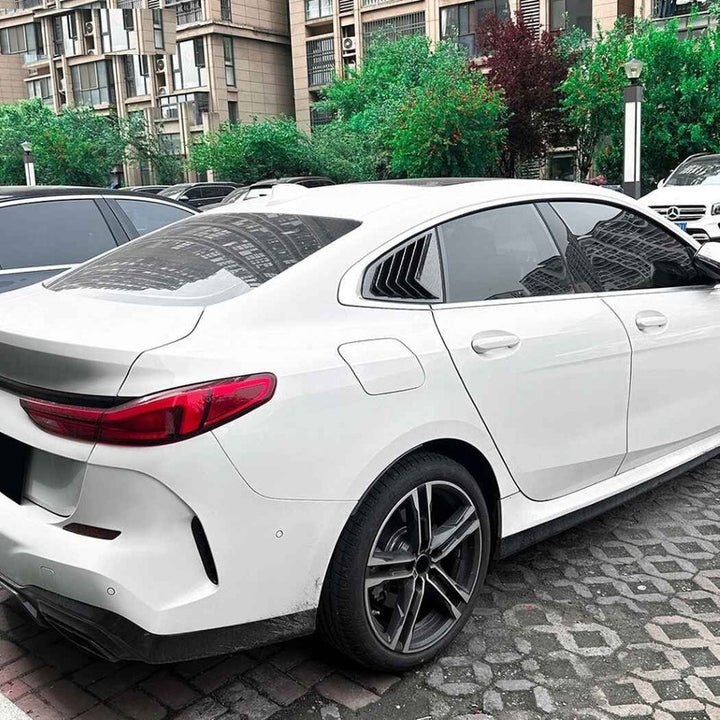 Car Craft Compatible With Bmw 2 Series F44 2020-2023 Car Rear Window Louvers Sticker Triangle Window Shade Shutter Side Vent Spoiler Zst-1208 Gb Glossy Black - CAR CRAFT INDIA