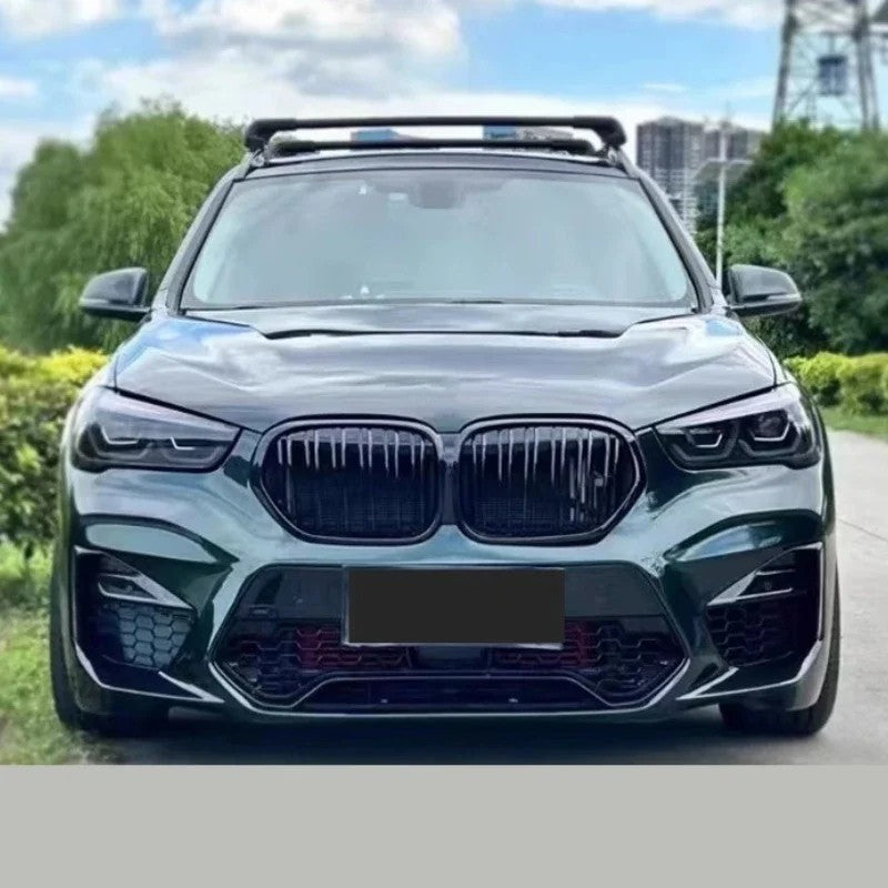 Car Craft Compatible With Bmw X1 F48 F49 2016-2022 Upgrade Facelift Convert To X3 G01 G08 X3m 2023 Bodykit Bumper Mesh Side Vent Splitter Skirts Grill Exhaust Pipe Tip - CAR CRAFT INDIA