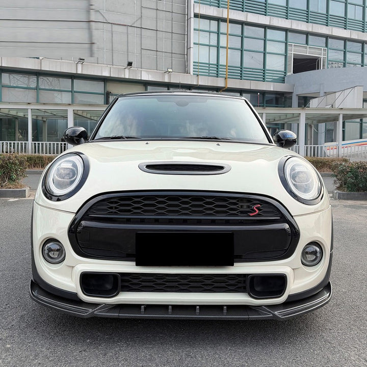 Car Craft Compatible With Mini Cooper F55 F56 F57 2014-2022 Front Bumper Lip Jcw Splitter Skirt Zst-1367 Cf Carbon Fiber Look Zst-1367 Cf Carbon Fiber Look