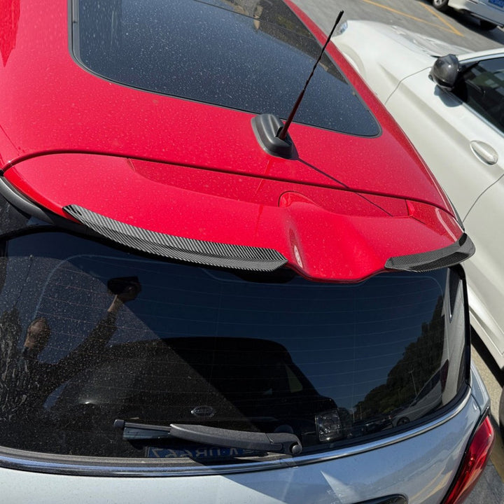 Car Craft Compatible With Mini Cooper F55 F56 2014-2022 Rear Trunk Wing Boot Lip Roof Spoiler Zst-1402 Cf Carbon Fiber Look 2 Part