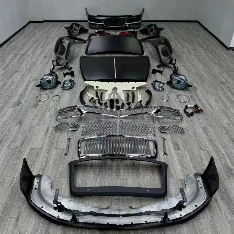 Car Craft Compatible With Bentley Flying Spur 2005-2019 Upgrade Facelift Conver To 2020 Flying Spur Gt Bodykit Bumper Headlight Taillight Fender Hood Trunk Front Lip Grill - CAR CRAFT INDIA