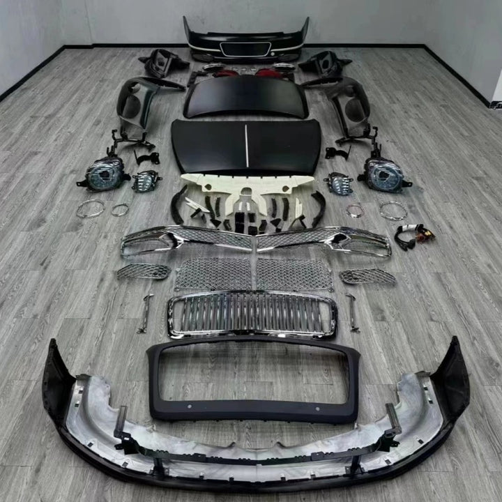 Car Craft Compatible With Bentley Flying Spur 2005-2019 Upgrade Facelift Conver To 2020 Flying Spur Gt Bodykit Bumper Headlight Taillight Fender Hood Trunk Front Lip Grill - CAR CRAFT INDIA