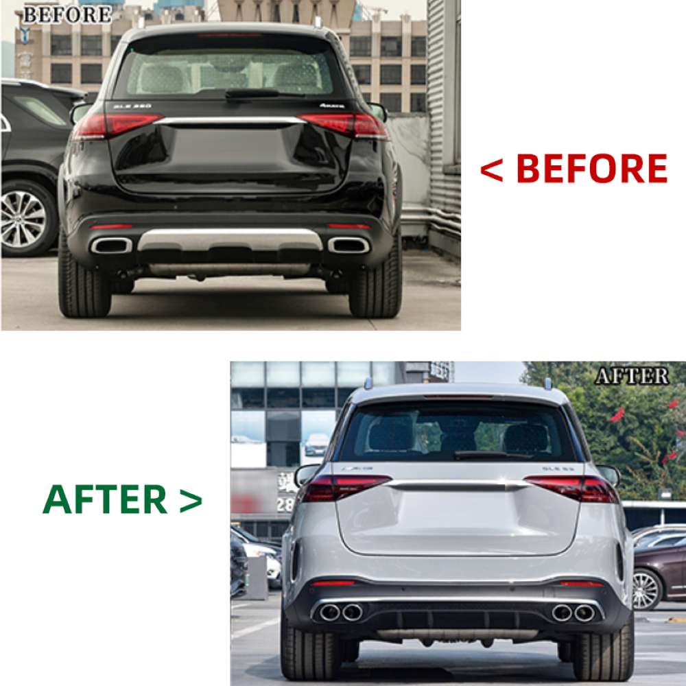 Car Craft Compatible With Mercedes Benz Gle W167 2020-2023 Upgrade Facelift Covert To 2023+ Gle53 Lci Amg Bodykit Bumper Grill Diffuser Headlight Taillight Hood Fender After Lip 1:1 - CAR CRAFT INDIA