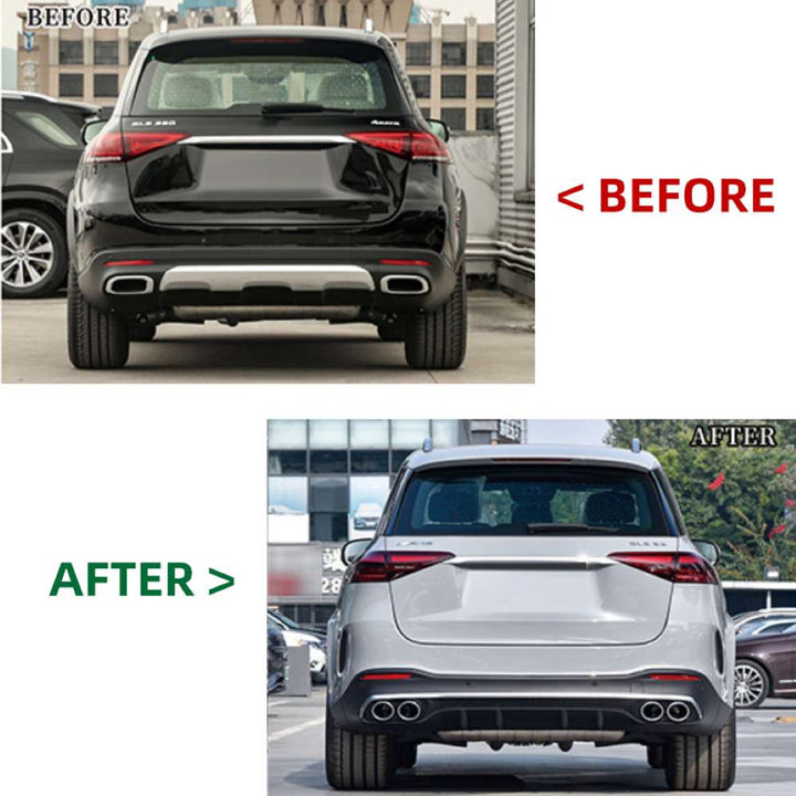 Car Craft Compatible With Mercedes Benz Gle W167 2020-2023 Upgrade Facelift Covert To 2023+ Gle53 Lci Amg Bodykit Bumper Grill Diffuser Headlight Taillight Hood Fender After Lip 1:1 - CAR CRAFT INDIA
