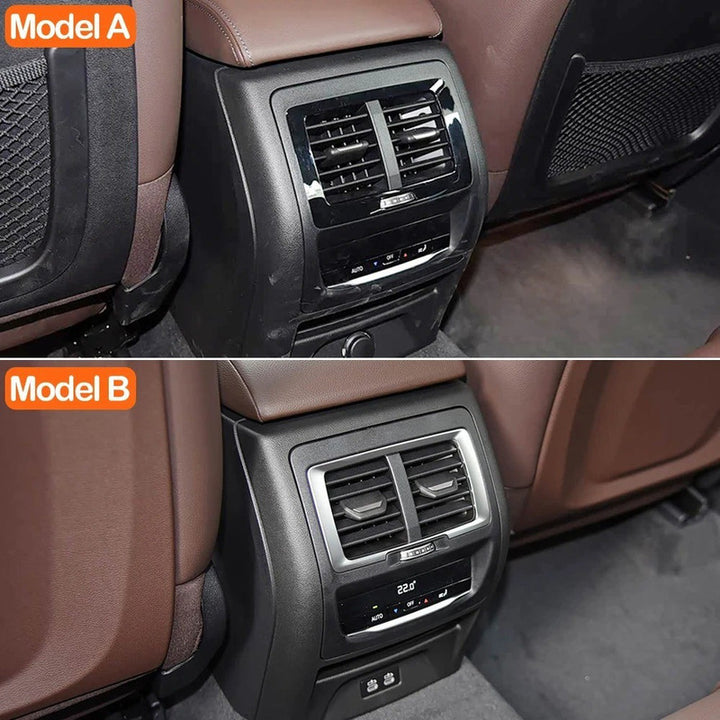 Car Craft Compatible With Bmw Ix3 G08 2019-2024 X3 G01 2018-2021 X3m F97 2017-2021 X4 G02 2017-2021 X4m F98 2017-2021 Car Rear Ac Vent Grille Panel Air Conditioning 64227910859-c Black Silver Model B