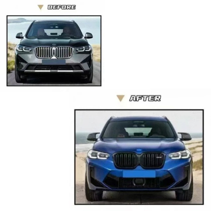 Car Craft Compatible With Bmw X3 G01 G08 2022+ Upgrade Convert To M Sport M Performance X3m Bodykit Body Kit Front Rear Bumper Side Skirt Splitter Grill Lip Diffuser Exhaust Pipe Tip Wheel Arch Trim Set Gc G01 08 027