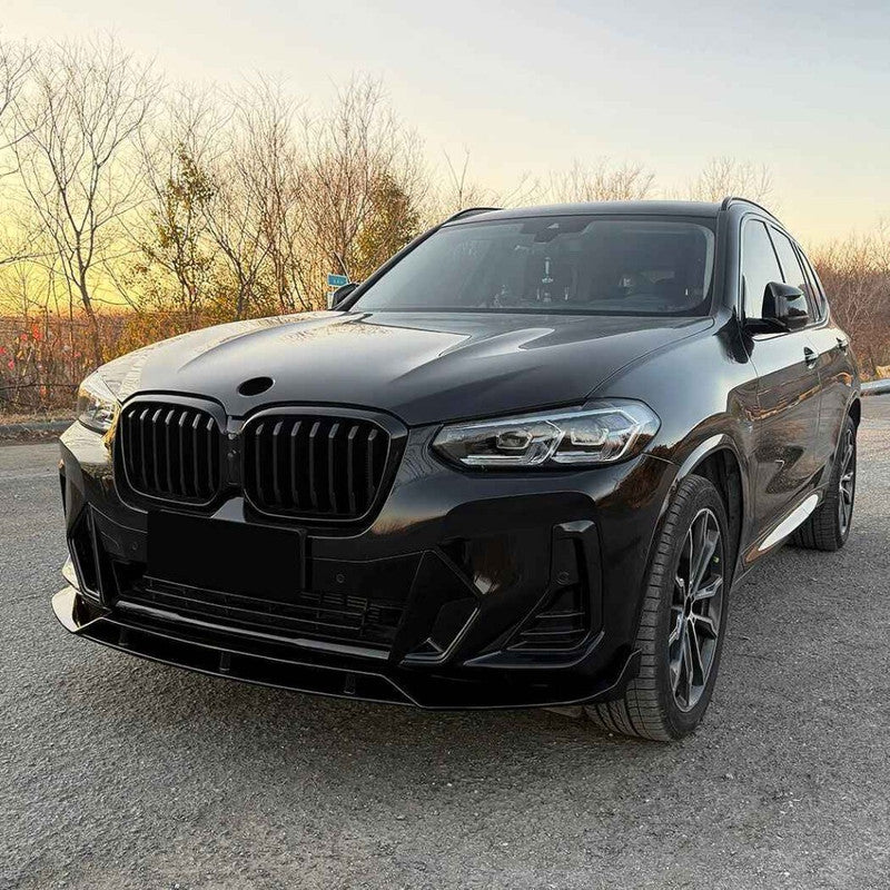 Car Craft Compatible With Bmw X3 X4 G01 G02 Lci M Sport 2022-2024 Bumper Front Lip Splitter Skirt Trim 1 Piece Zst-1498 Cf Carbon Fiber Look