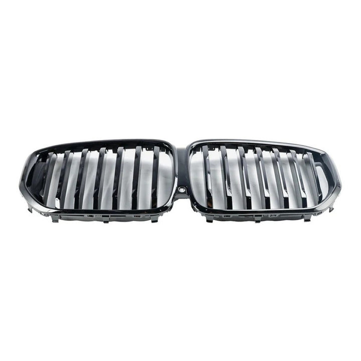 Car Craft Compatible With Bmw X5 G05 Lci 2023-2026 M Sport Mt M Tech Front Bumper Show Grill Single Silver Chrome Gc G05 G18 003