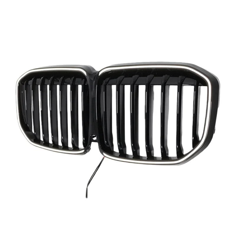 Car Craft Compatible With Bmw X7 G07 2019-2022 Front Bumper Luminous Illuminated Led Glow Show Grill Single Bar Line Glossy Black - CAR CRAFT INDIA
