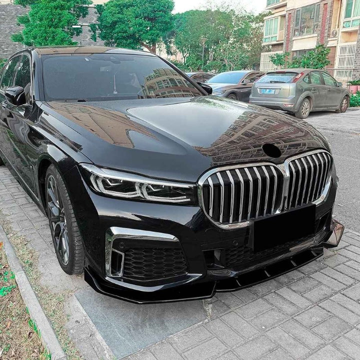 Car Craft Compatible With Bmw 7 Series G11 G12 Lci 2019-2022 M Sport Front Bumper Lip Splitter Skirts Zst-1440 Gb Glossy Black - CAR CRAFT INDIA