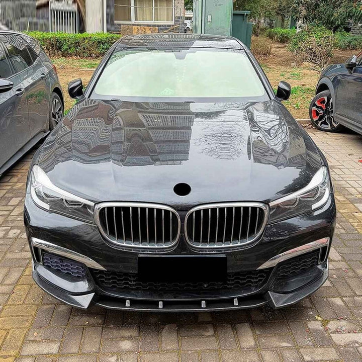 Car Craft Compatible With Bmw 7 Series G11 G12 Pre-facelift 2016-2018 M Sport Bumper Front Lip Splitter Skirt Trim Zst-1537 Cf Carbon Fiber Look