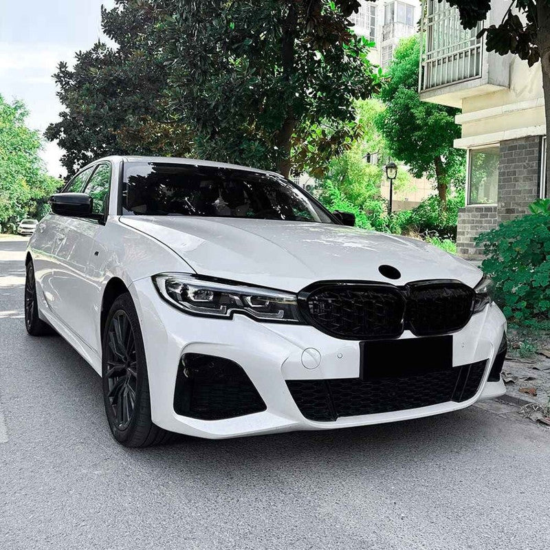 Car Craft Compatible With Bmw 3 Series G20 G21 Pre-facelift 2019-2022 Front Bumper Show Gril Diamond Black