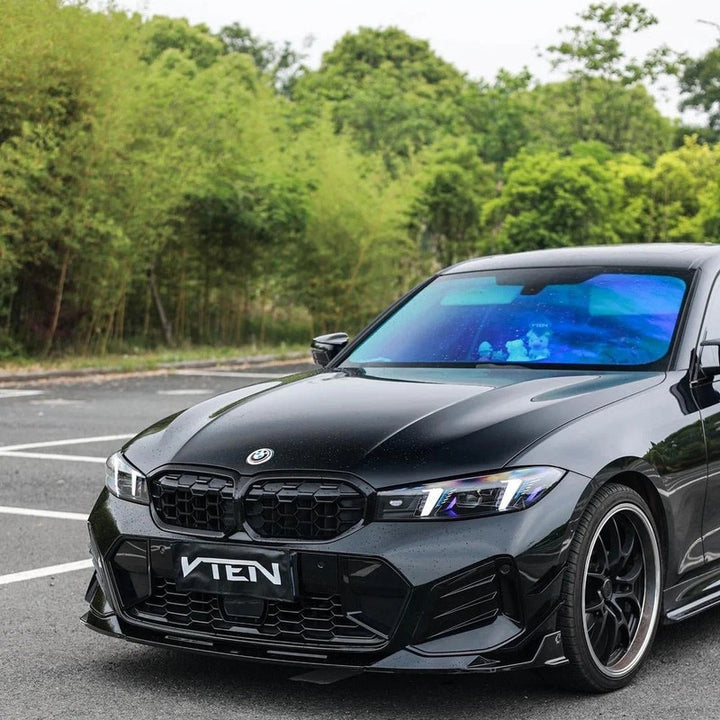 Car Craft Compatible With Bmw 3 Series Lci G20 G28 2023-2026 Front Bumper Lip Splitter Skirt Trim Vten V Ten Style V3