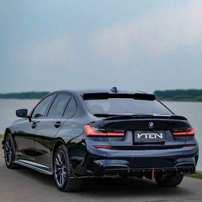 Car Craft Compatible With Bmw 3 Series G20 G28 Lci 2023-2026 M Sport M340i Trunk Wing Boot Lip Roof Spoiler Trim Skirts V Ten Vten Style - CAR CRAFT INDIA