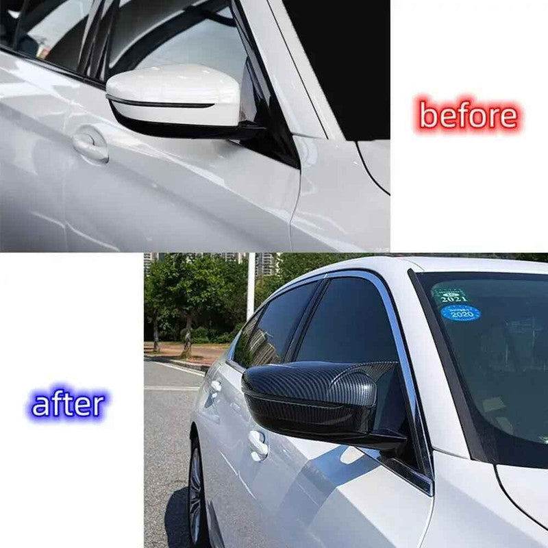 Car Craft Compatible With Bmw 3 4 5 7 8 Series G20 G28 G22 G11 G12 G30 G38 2018-2025 Side Rear View Case Wing Cap Shell Housing Mirror Covers 3m Tape Pasting Style Glossy Black CC-11552