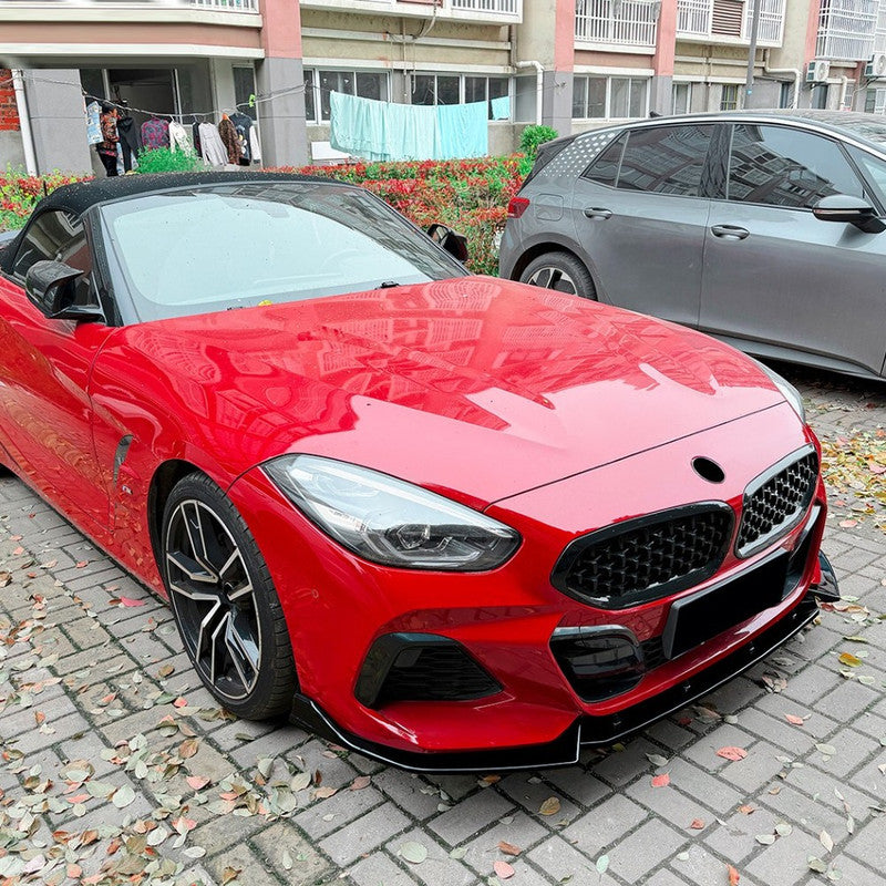Car Craft Compatible With Bmw Z4 G29 2018-2026 Front Bumper Lip  Splitter Skirt Trim Zst-1550 Cf Carbon Fiber Look Black CC-10937