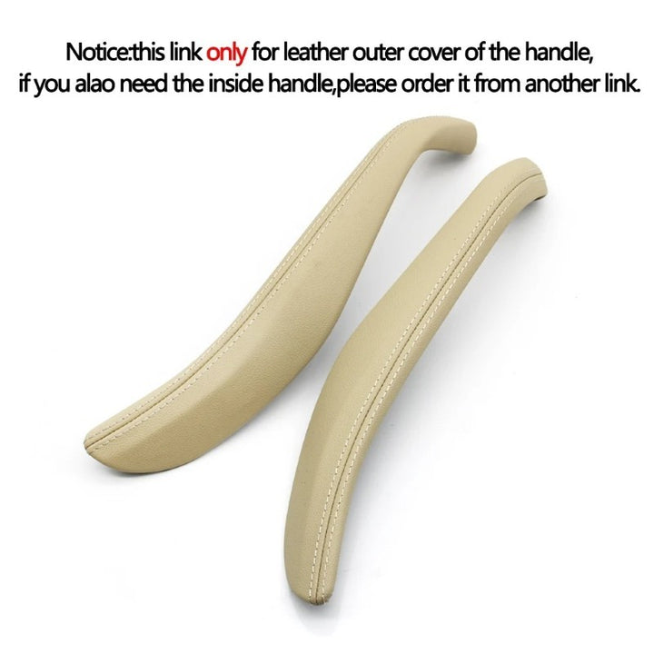 Car Craft Compatible With Bmw 5 Series G30 F90 2018-2024 Interior Door Pull Handle Leather Outer Cover 51419212636r Moka Right - CAR CRAFT INDIA